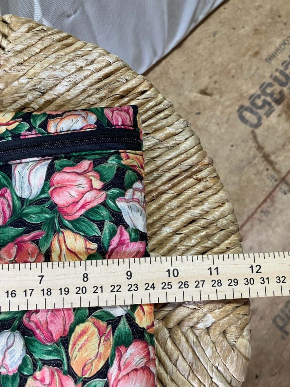 Floral Tulip Zip Cosmetic Pouch - Pink, Yellow & Green - Picture 6 of 6
